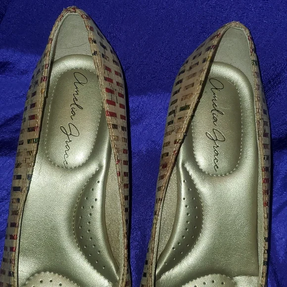 Amelia Grace cork 2" heels pumps 6.5 - Picture 4 of 9